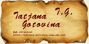 Tatjana Gotovina vizit kartica